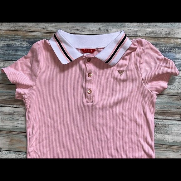 Guess Girls Pink Polo Dress sz 14 Pre-Loved! - Picture 2 of 4